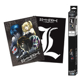 ABYSTYLE Death Note Boxed Poster Set 15 x 20.5 Includes 2 Unframed Mini Posters featuring Light, Ryuk, L, Misa, Rem and the Death Note Anime Manga Wall Art for Bedroom Office Living Room Home Gift